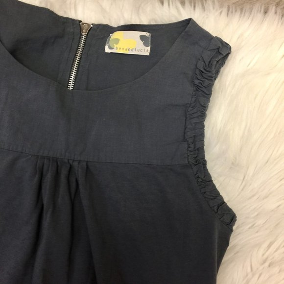 Ben and Lucia Sleeveless Ruffle Trim Soft Top - Picture 5 of 7